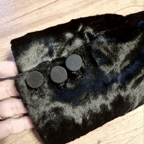 RARE EMPORIO ARMANI Velvet Like Jacket Black Size 42 US 6 Made In Italy - Picture 6 of 14